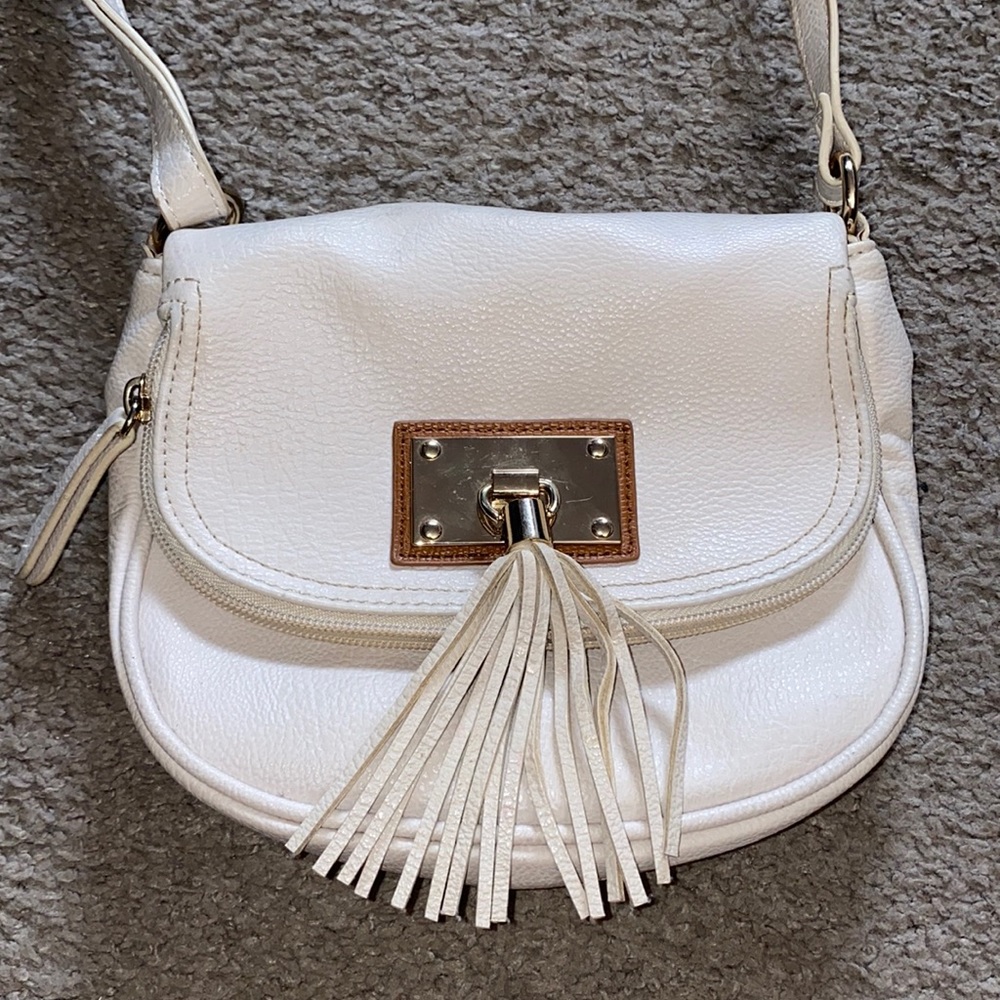 Beige Cross Body Tassel
